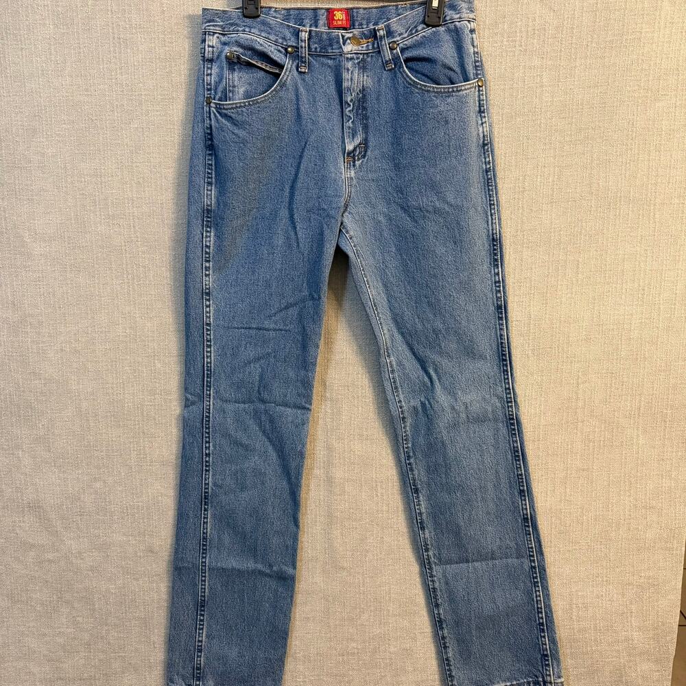 Wrangler 36 MWZ Slim Fit Mens 33x36 Jeans Cowboy Cut Retro